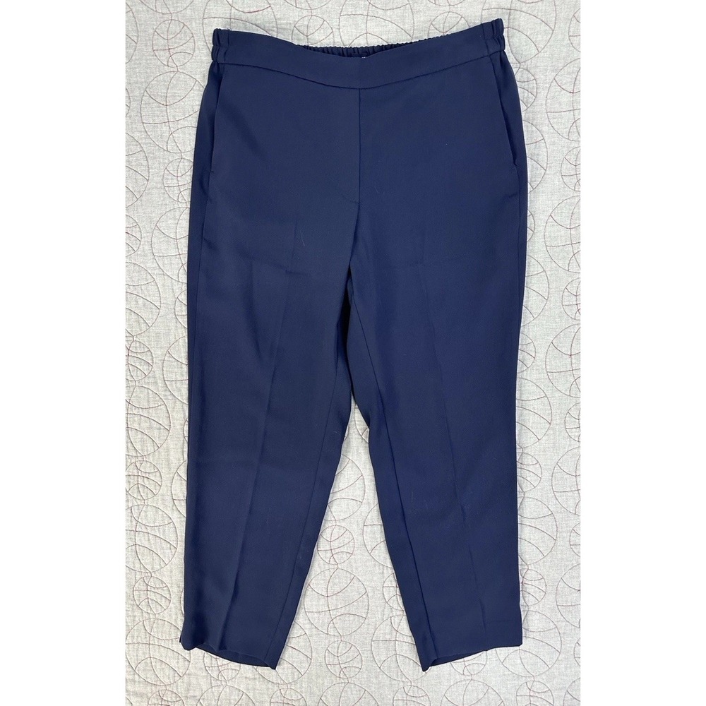 J.Crew Jamie Dress Pant Navy Blue Elastic Waist / Women's 12
